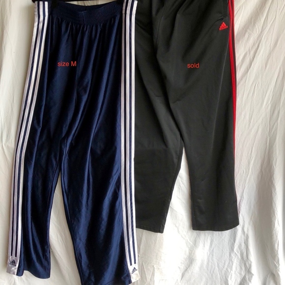 adidas button down track pants